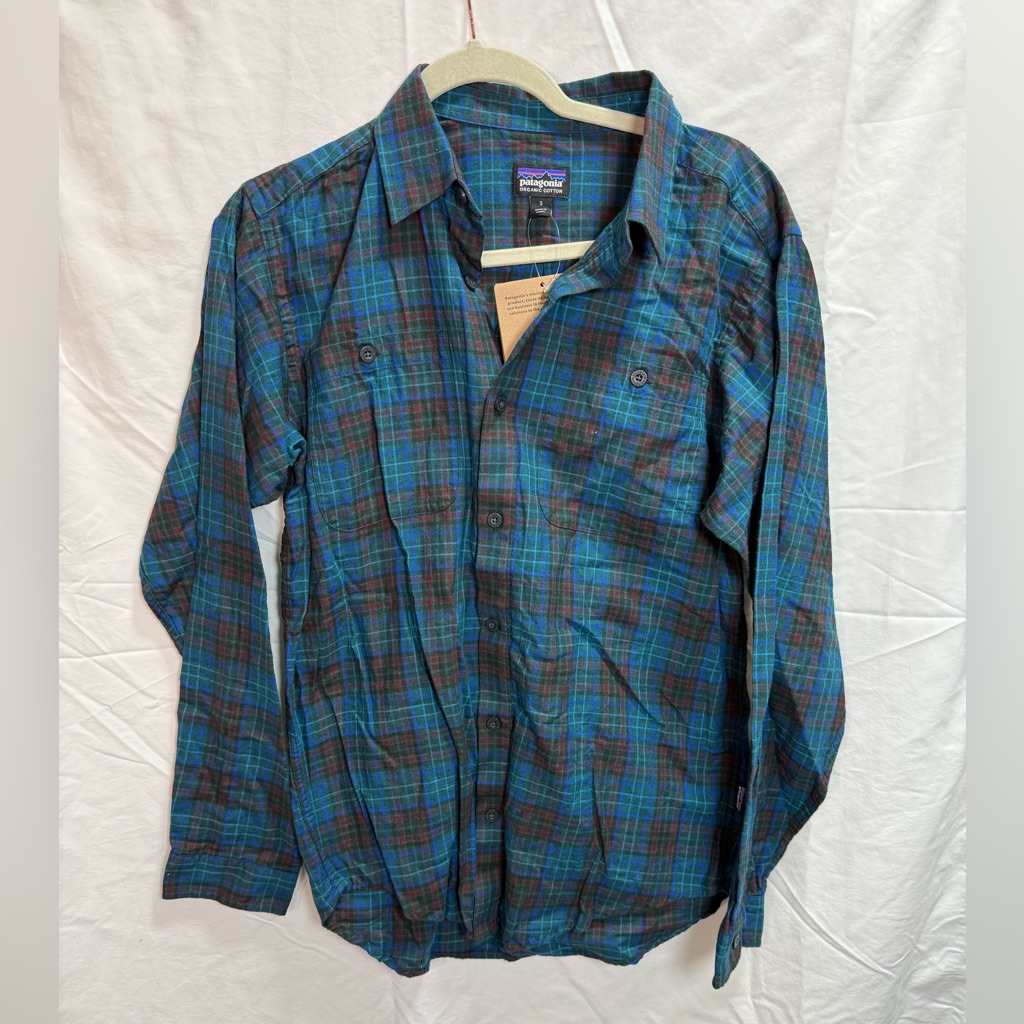 Patagonia Men’s Long Sleeve Pima Cotton Shirt Nwt Plaid Size S